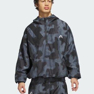 Adidas Anthony Edwards Camo All Over Print Hooded Anorak Men's L (JP0940)
